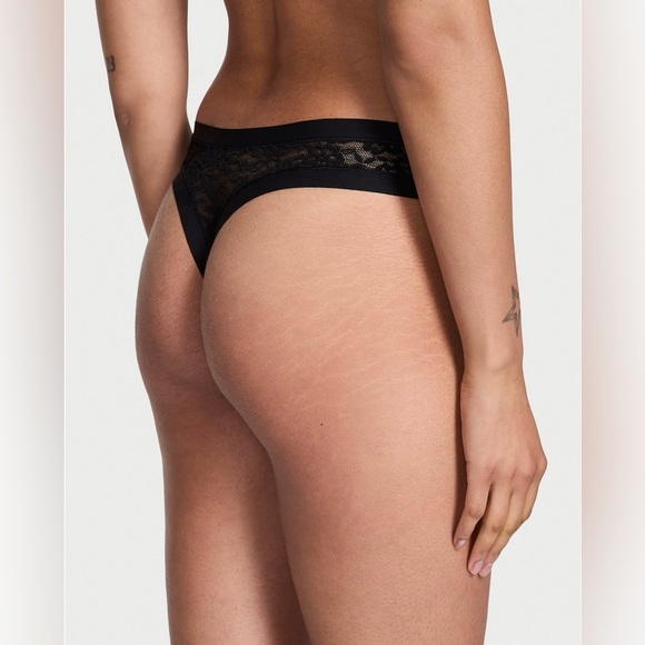 Victoria's Secret Black Thong Lace Panties - Picture 3 of 4